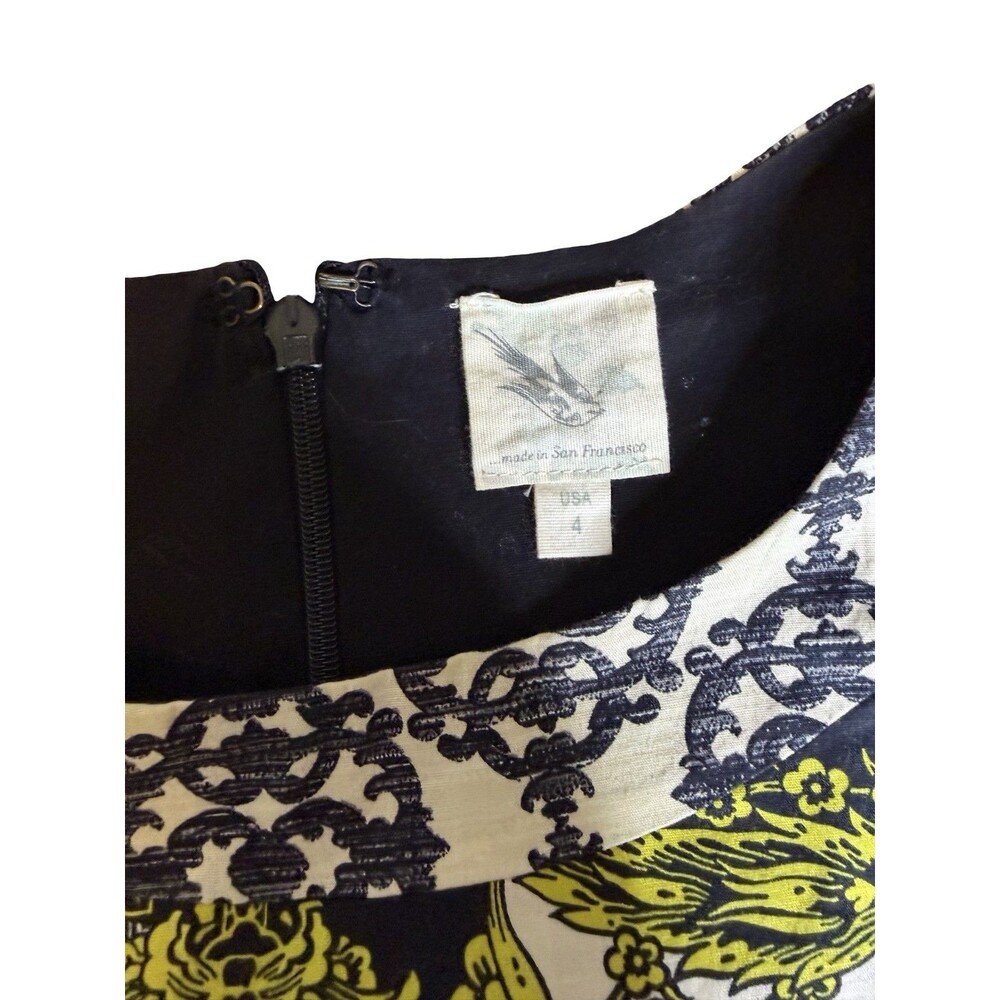 Anthropologie Weston Wear Made In San Francisco Graphic Print Sleeveless Dress 4 - Picture 3 of 7